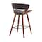 Armen Living Jagger Modern 26" Wood and Black Faux Leather Counter Height Barstool LCJGBAWABR26 - alternate 4